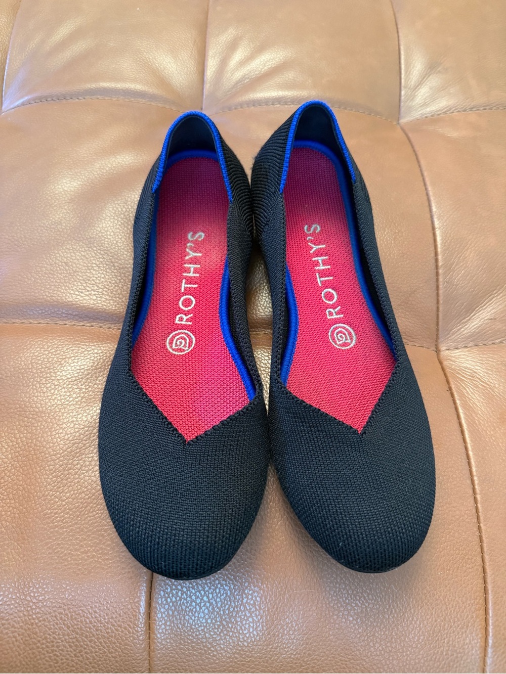 Rothy's Women’s The Flat in Black Solid Ballet Flat- Washable!